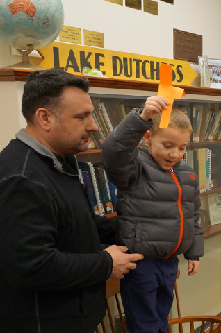 We made our own paper helicopters!