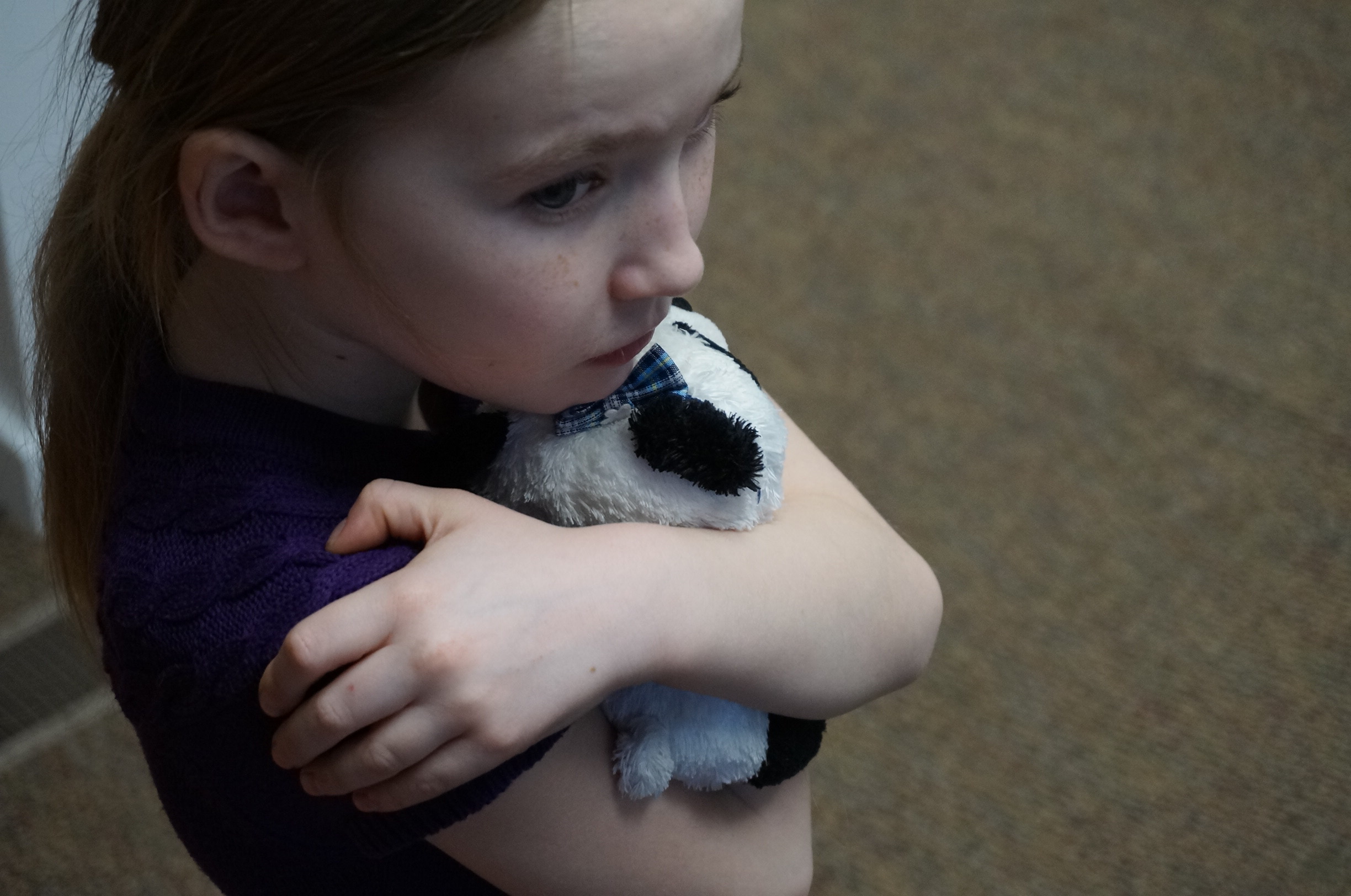 Panda isn't sure he wants to do this, but after a good luck hug...