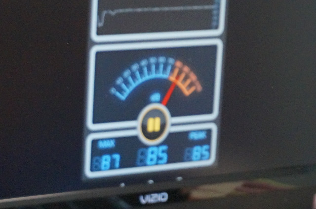 The loudest sound we can create is 87 decibels. That's loud!