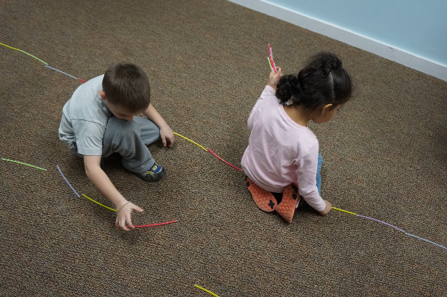 Use all of your sticks to make one four sided shape.