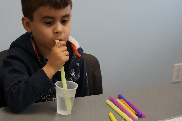 The longer the straw, the lower the sound!