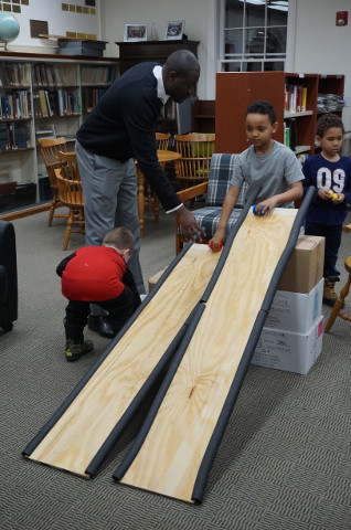 We tested inclined planes at two different slopes.