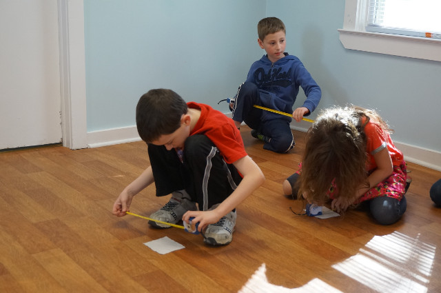 We measure how big one square of toilet paper is.