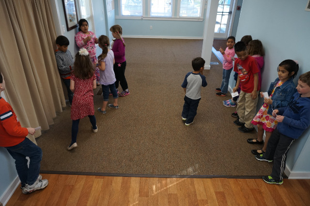 We had to line up in order of our birthdays!