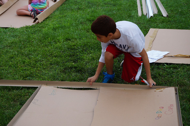 They begin to measure sideboards.