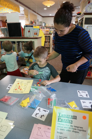 Tangram puzzles.