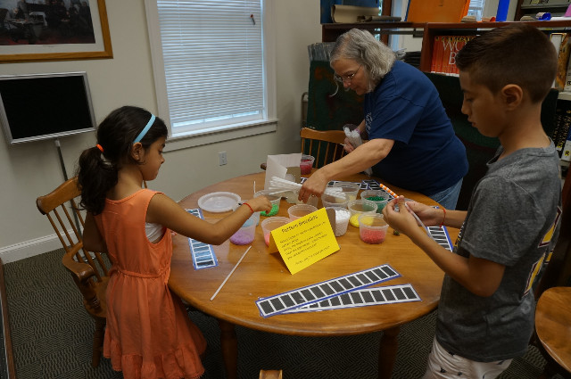 Patterning with beads.