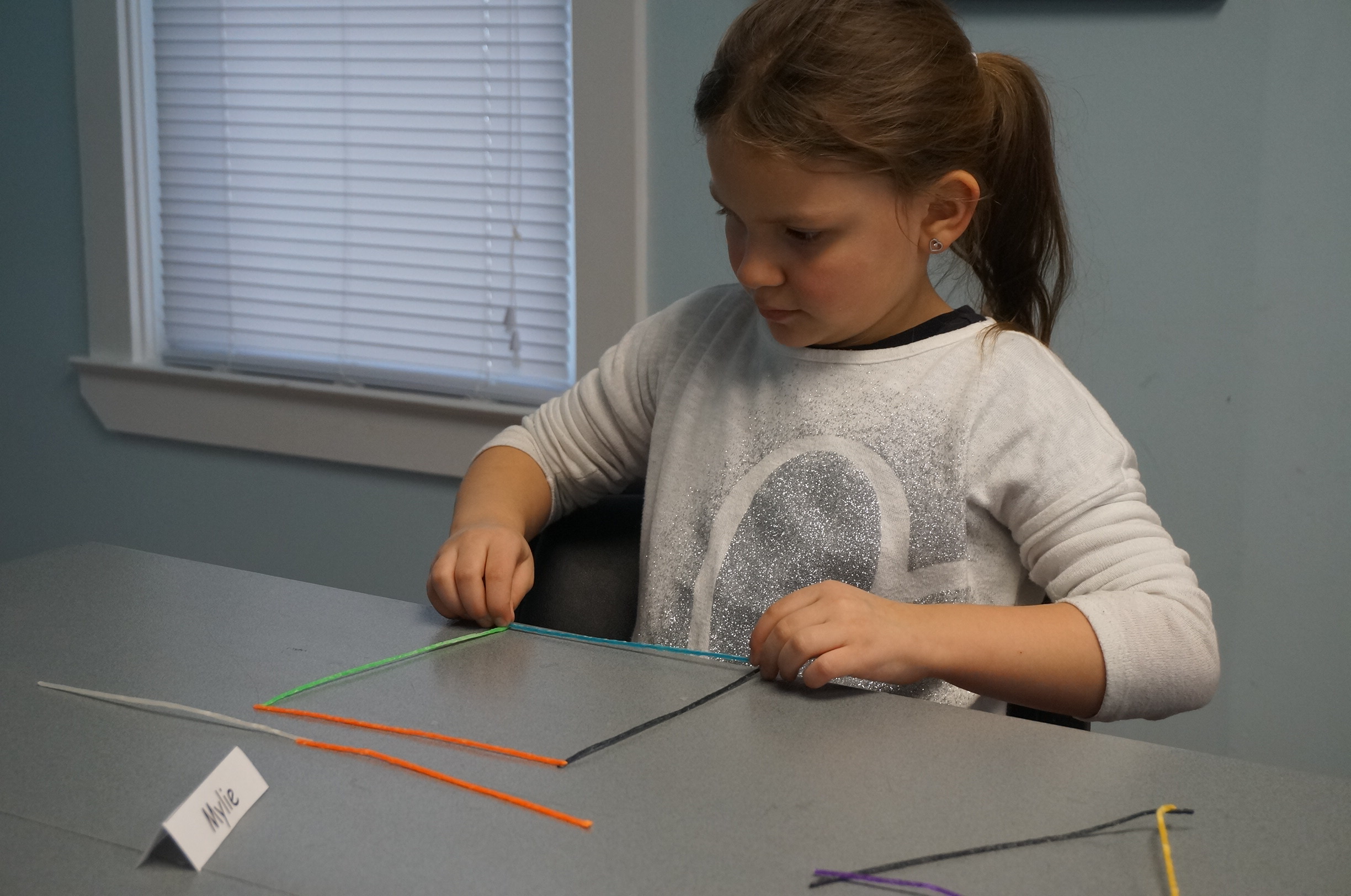 We tried to make polygons where all of the sides were equal in size.