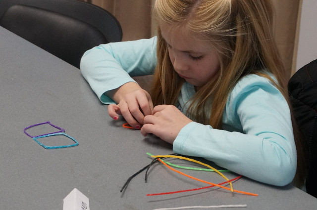 Then we tried making fractals with squares.