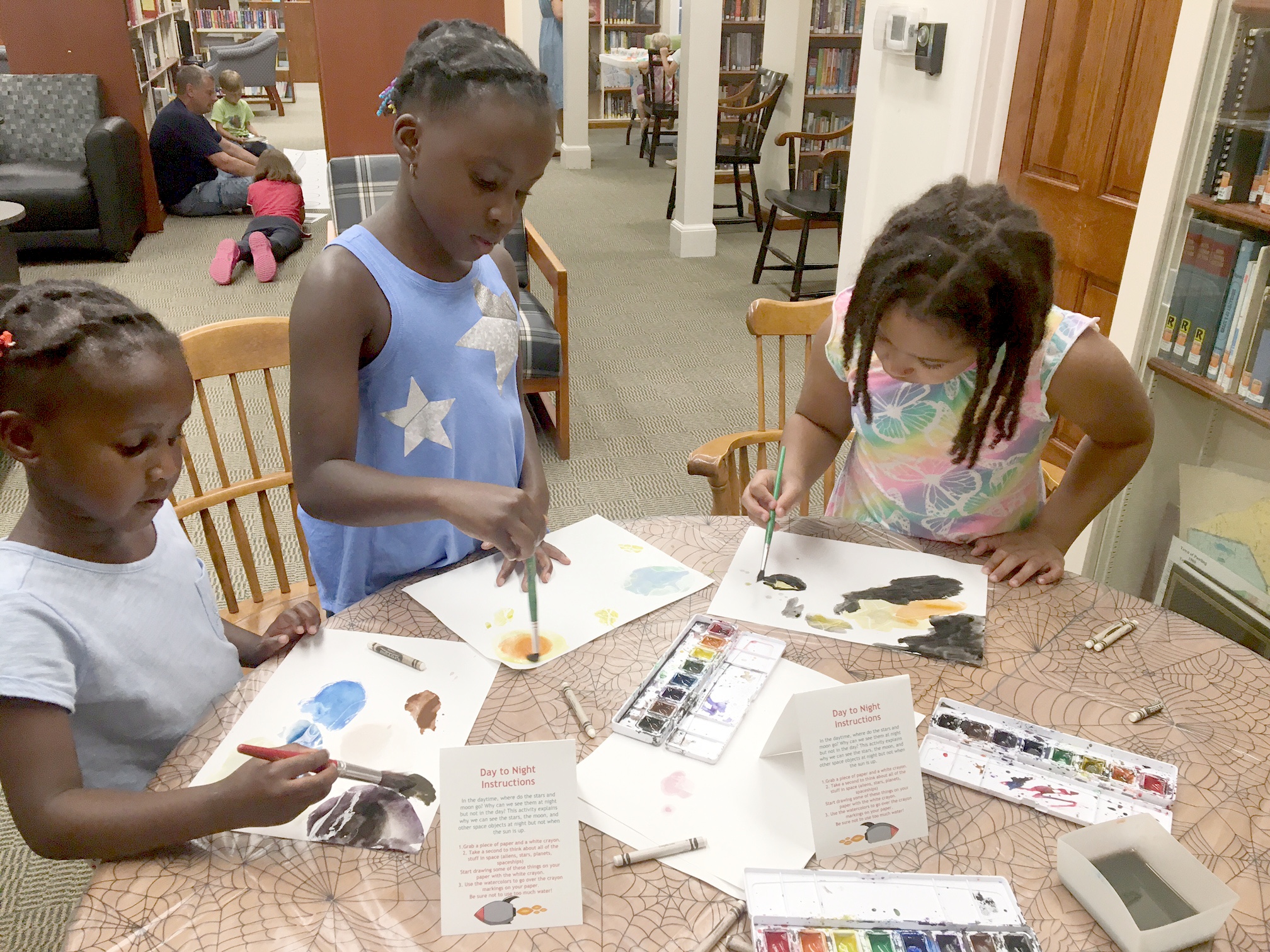 Learning about Stars During Daylight with Watercolor